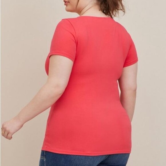 🆕 NWT Women’s torrid 3 Red Orange Foxy V-Neck Strappy Top 22 24 - Picture 11 of 13